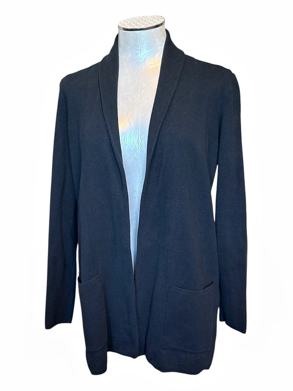 J.Crew Juliette Open Front Knit Sweater Blazer Jacket Black Small